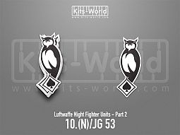 Kitsworld SAV Sticker - Luftwaffe Night Fighters - 10.(N)/JG 53 